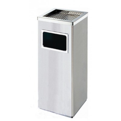 正方形座地煙灰桶(不銹鋼原色)